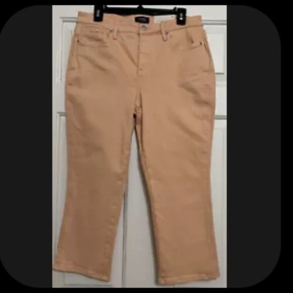 NYDJ Chloe Skinny Capri Side Slit Jeans Size 10 - Picture 2 of 5